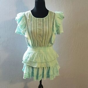 LOVESHACKFANCY Natasha dress size S baby blue